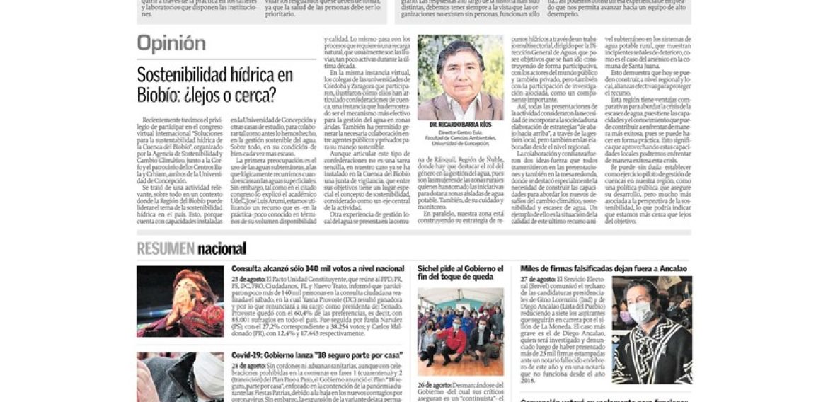 Sostenibilidad hídrica en Biobío: ¿lejos o cerca?