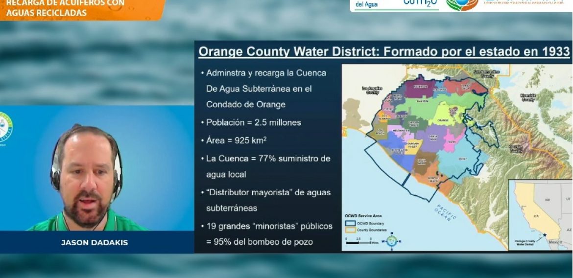 Webinar Internacional presentó la experiencia de recarga de acuíferos del Orange County Water District en California