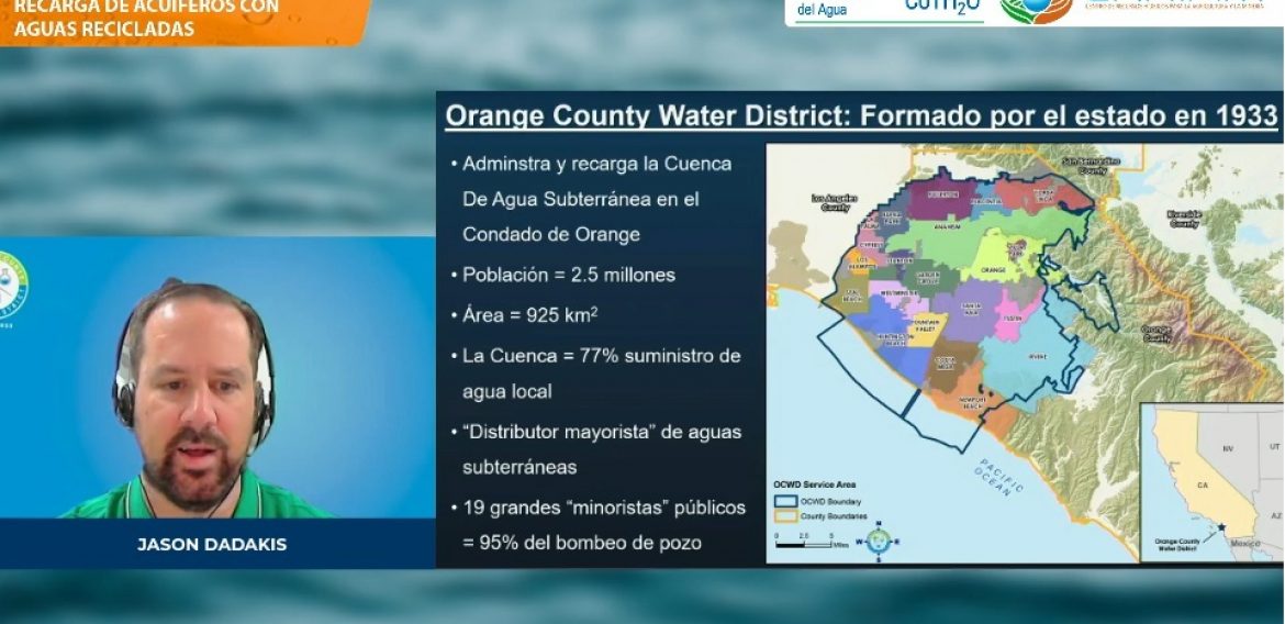 Webinar Internacional presentó la experiencia de recarga de acuíferos del Orange County Water District en California