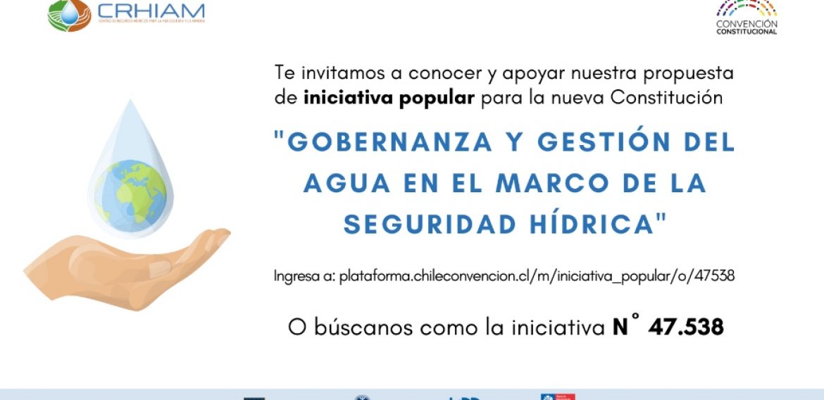CRHIAM presentó iniciativa popular sobre gestión de agua y seguridad hídrica