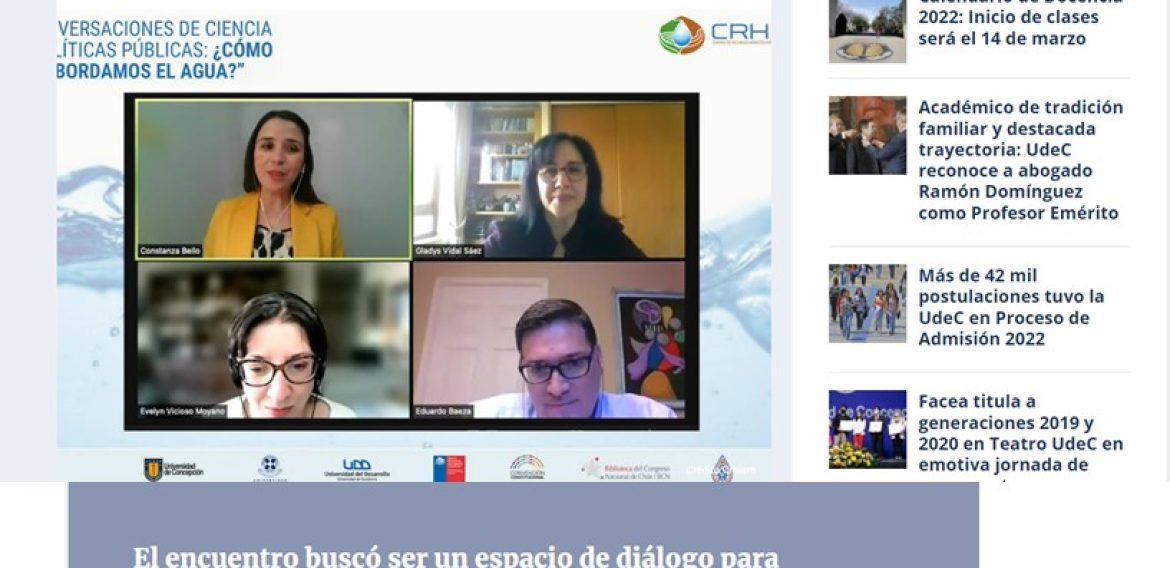 Conversatorio CRHIAM reflexionó sobre el nexo entre las políticas públicas y el agua
