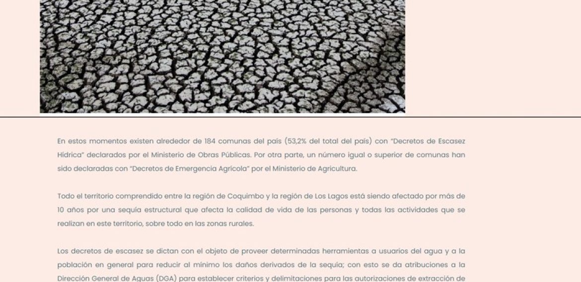Proyectando una constitución para enfrentar la crisis hídrica