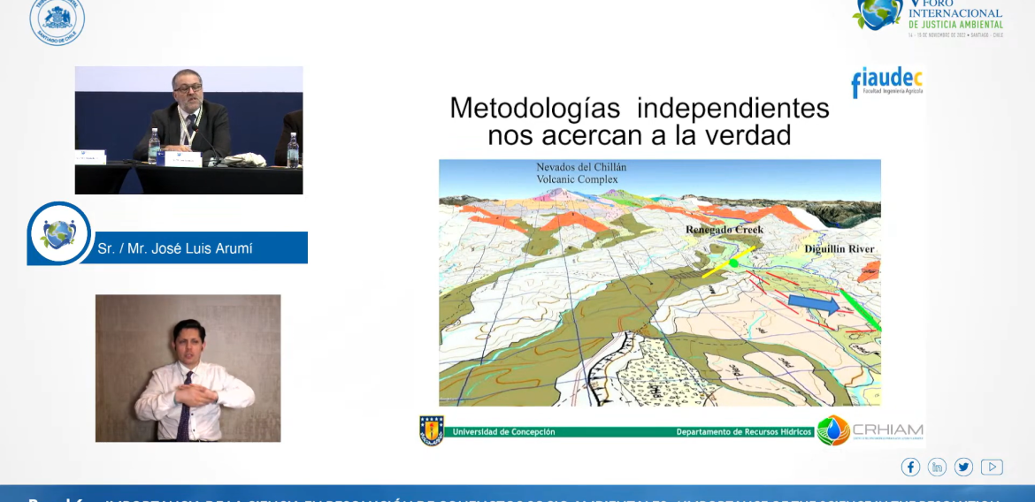 Investigador principal de CRHIAM expuso sobre aguas subterráneas en el V Foro Internacional de Justicia Ambiental
