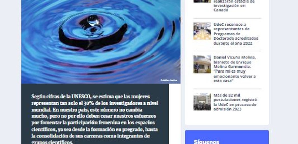 Jóvenes investigadoras trabajando por los recursos hídricos