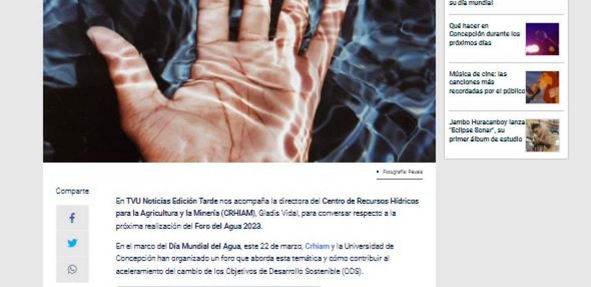 Foro del Agua 2023 llega a la Universidad de Concepción