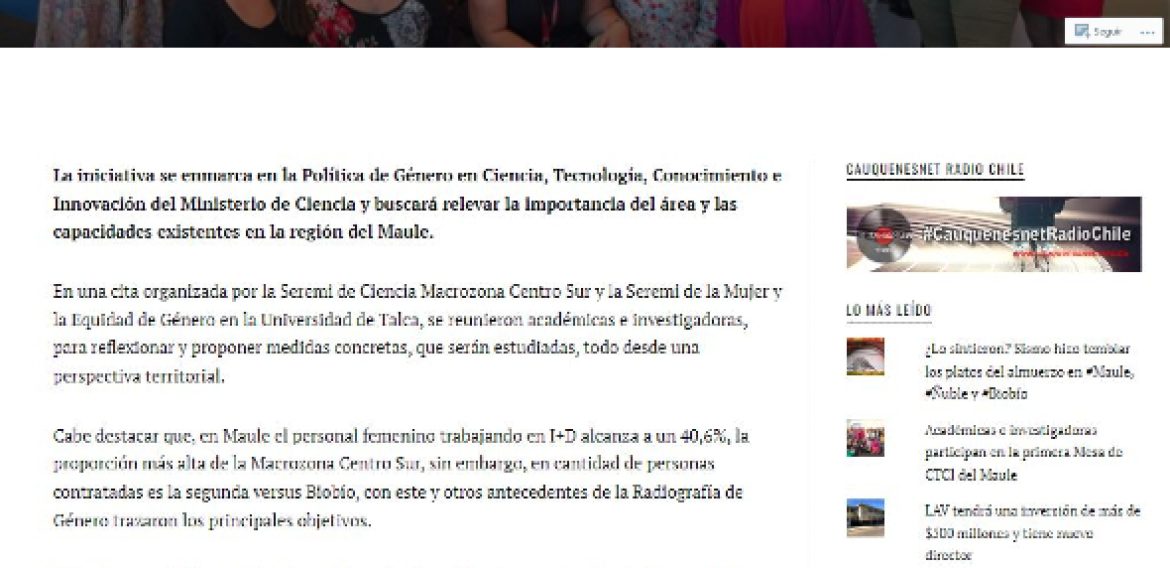 Académicas e investigadoras participan en la primera mesa de CTCI del Maule