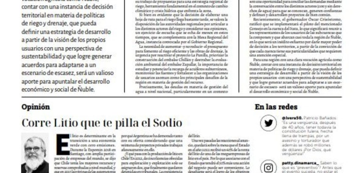 Corre Litio que te pilla el sodio
