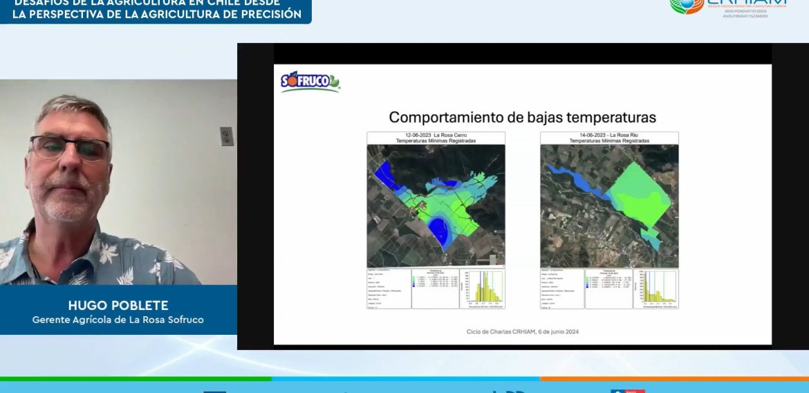 CRHIAM realiza Ciclo de Charlas de junio con el gerente Agrícola de La Rosa Sofruco sobre la agricultura de precisión