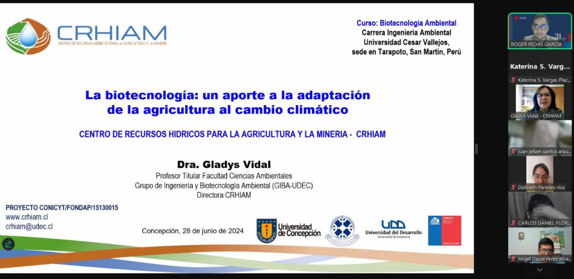 CRHIAM realizó masterclass internacional sobre biotecnología y adaptación agrícola al cambio climático junto a la Universidad César Vallejo de Perú