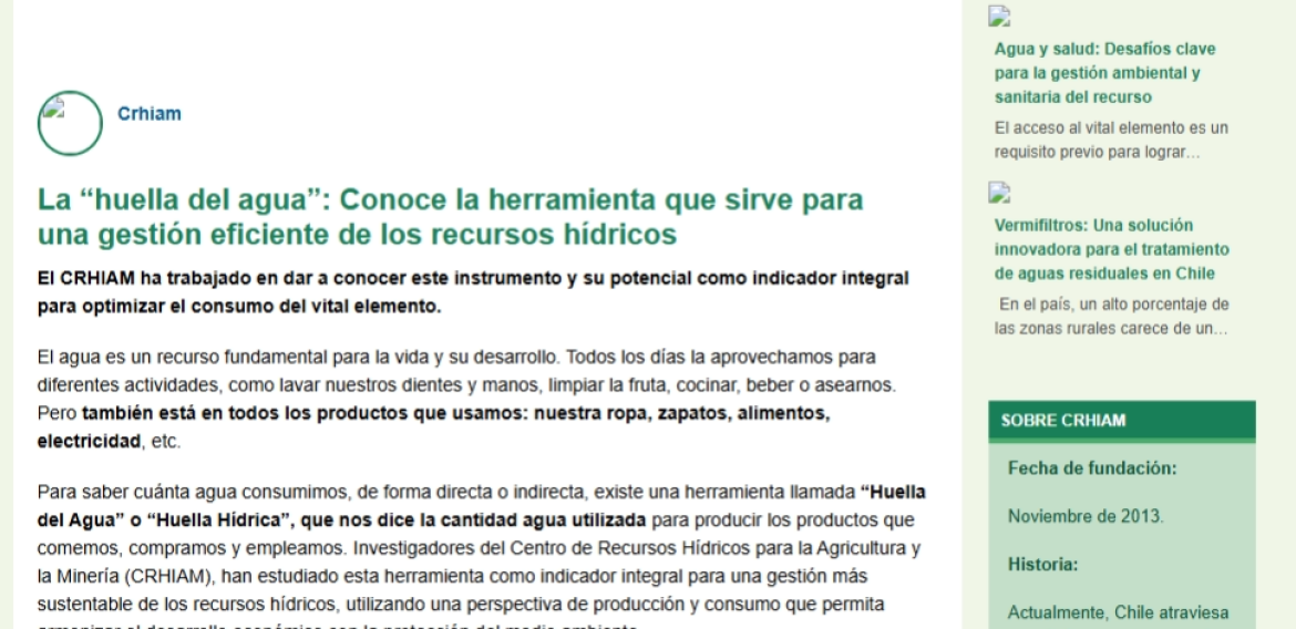 La “huella del agua”: Conoce la herramienta que sirve para una gestión eficiente de los recursos hídricos
