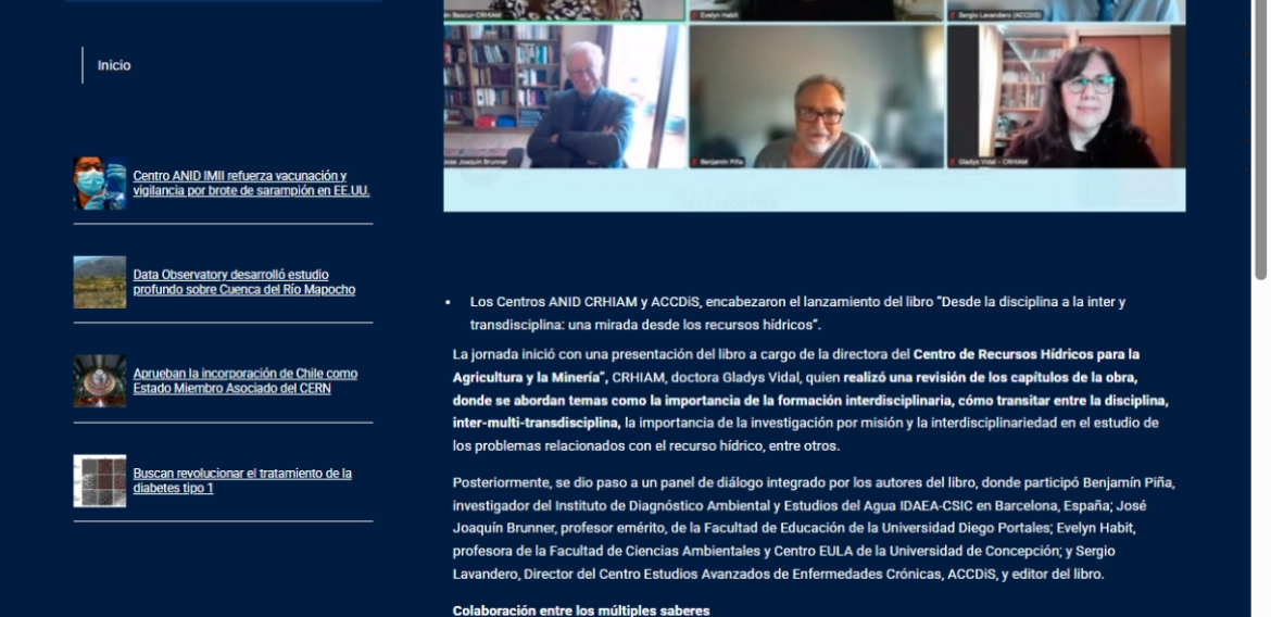 Inter y transdisciplina al servicio de la sociedad