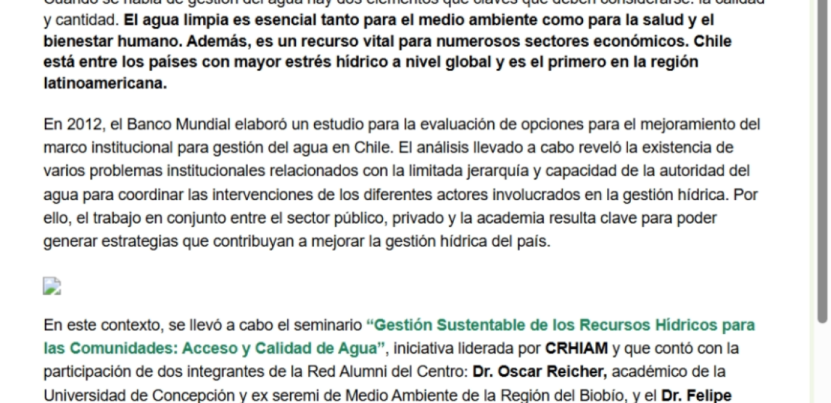 ¿Por qué es tan importante que gestión del agua esté enfocada en la sustentabilidad?