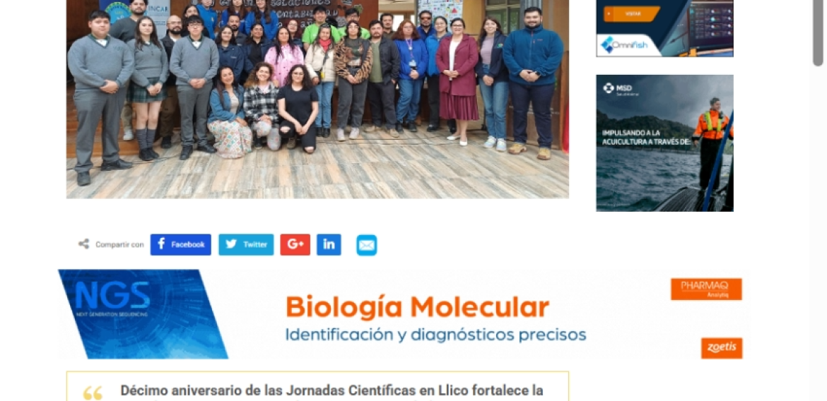 Jornadas Científicas de Llico: 10 años contribuyendo a la educación en clave sustentable