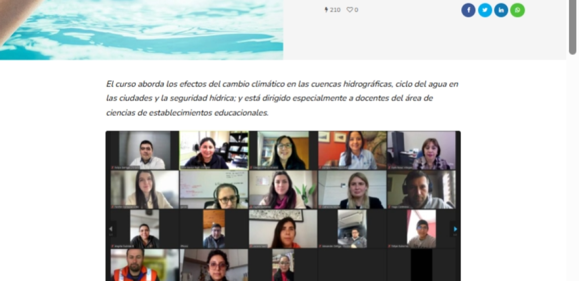 Centro CRHIAM y sanitarias lideran nuevo curso sobre gestión del agua para profesionales