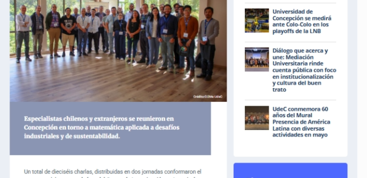 Workshop del CI²MA reunió a expertos en ecuaciones hiperbólicas y sus aplicaciones