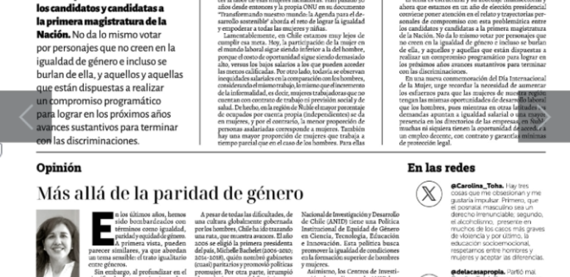 Más allá de la paridad de género