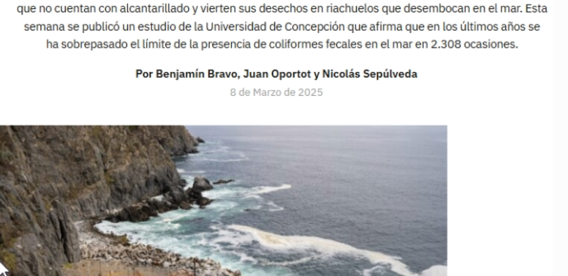 Playas bajo amenaza de contaminación: más de 30 balnearios están ubicados en zonas donde se descargan aguas servidas