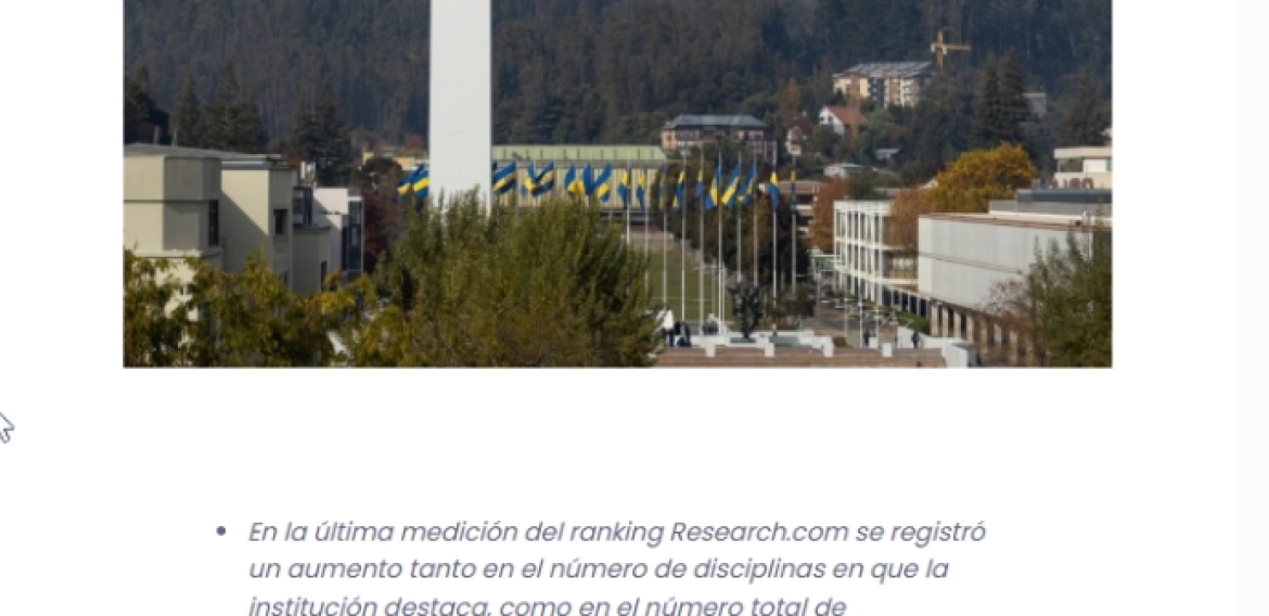 UdeC afianza su posicionamiento en ranking mundial de investigadores