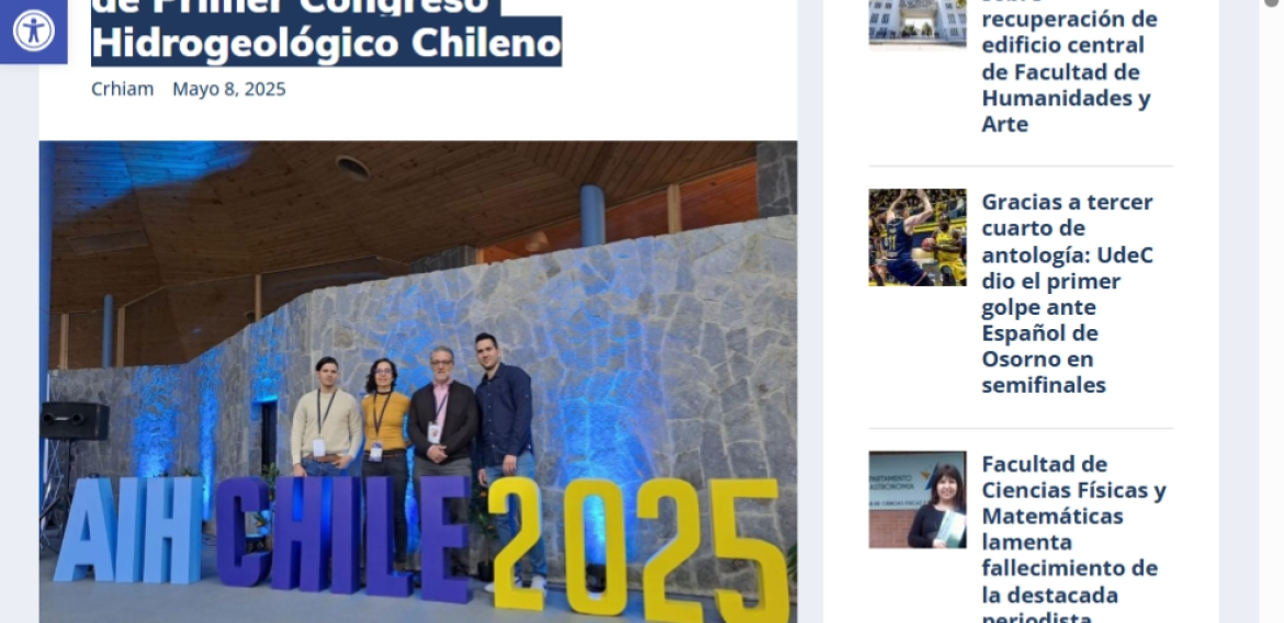 Integrantes CRHIAM participan de Primer Congreso Hidrogeológico Chileno