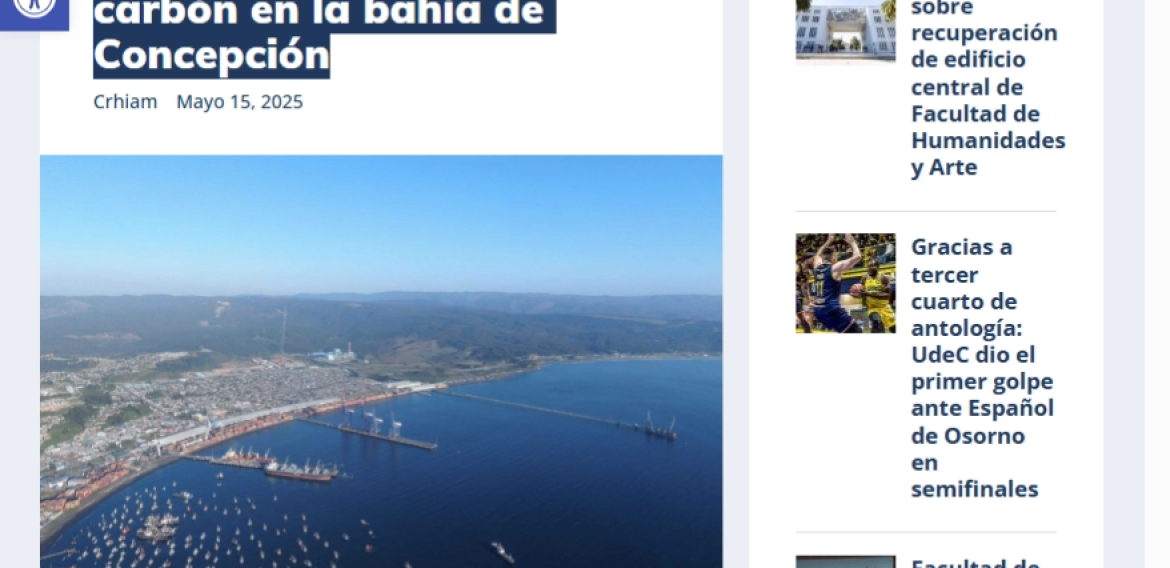 Centro Crhiam presenta libro sobre los orígenes del carbón en la bahía de Concepción